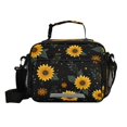 thumbnail image 1 of Insulated Lunch Bag 6L Leak-Proof Lunch Box with Shoulder Strap Multiple Pockets Lunch Tote Yellow Sunflower Pattern, 1 of 9