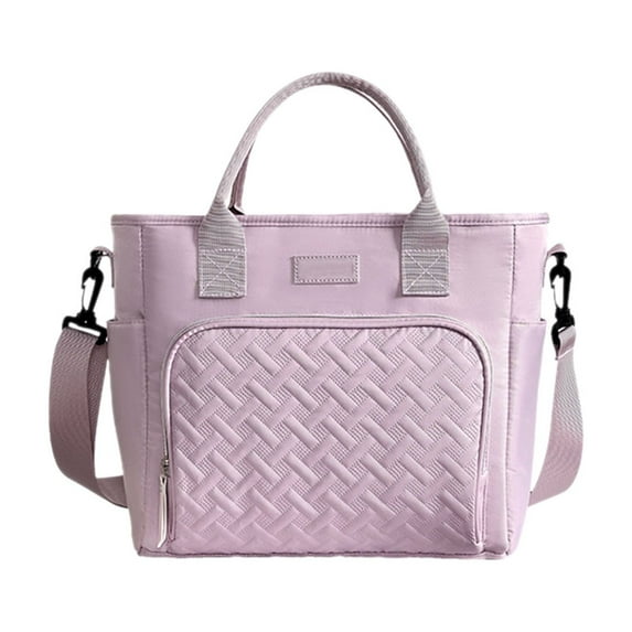 Insulated Lunch Bag with Aluminum Foil Liner, Reusable Leakproof Cooler Tote, Polyester Thermal Lunch Box for Work, Travel, Picnics, Easy-Clean with Side Mesh Pocket