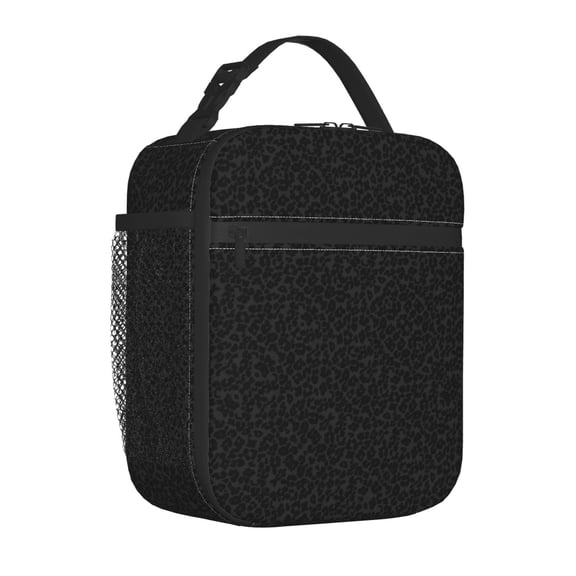 Insulated Lunch Bag Cheetah Black Leopard Reusable Lunch Box for Men Women