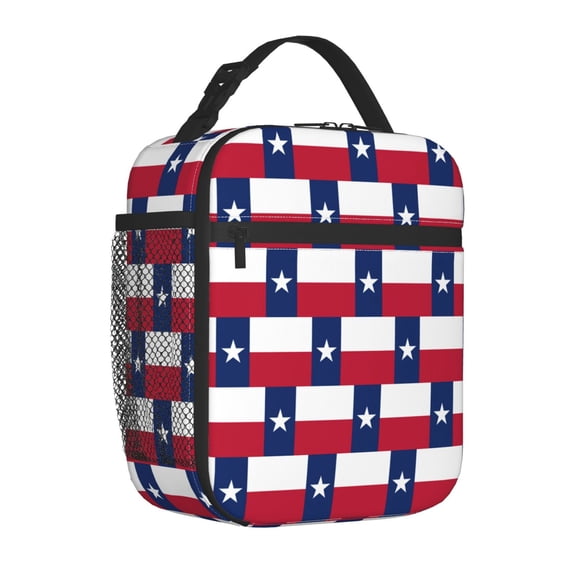 Insulated Lunch Bag Colorado Texas Flag Reusable Lunch Box for Men Women