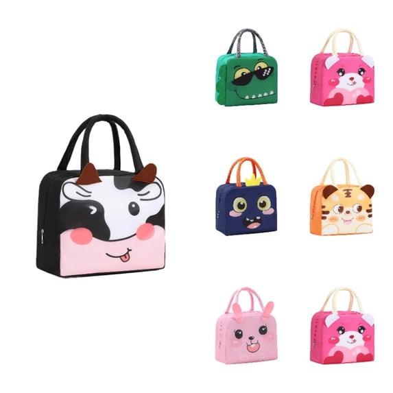 Insulated Lunch Bag For K-i-ds Cute Cartoon Pet Design Leakproof Thermal Food Lightweight Lunch For School Picnic Travel