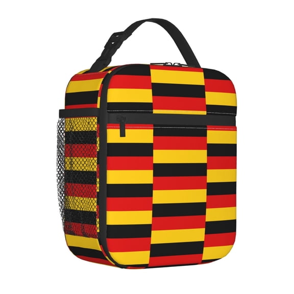 Insulated Lunch Bag German Flag Reusable Lunch Box for Men Women