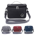 thumbnail image 1 of Insulated Lunch Bag, Large Capacity Oxford Cloth Picnic Tote with Shoulder Strap, Waterproof & Leakproof Food Container for Adults & Students, Burgundy, 1 of 10