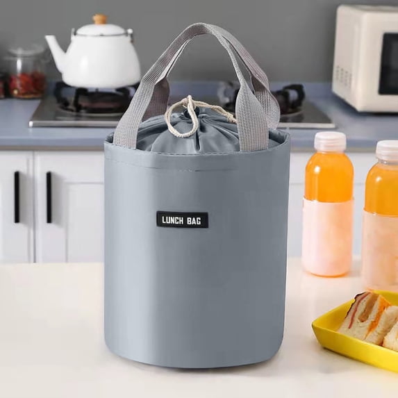 Round Ringo Lunch Box Insulated Lunch Bag Large Capacity, VVQ Aluminum Foil Thickened ...