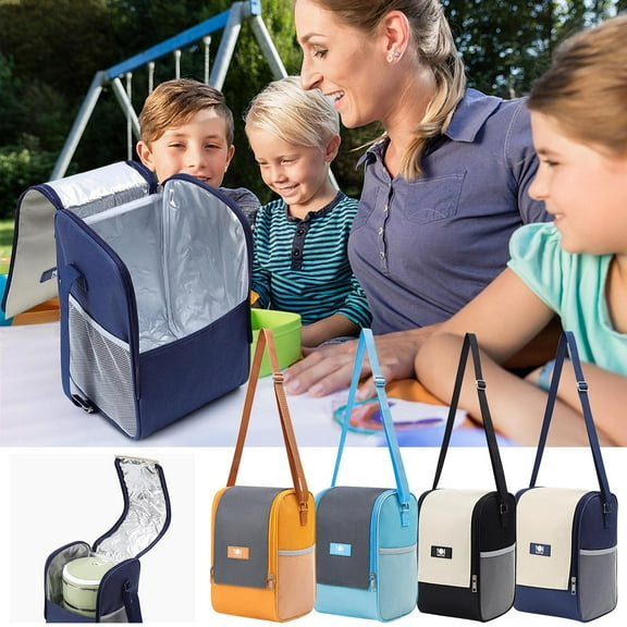 Insulated Lunch Bag | Large Opening Bento Tote | Three-Layer Thermal Cooling & Warming | Aluminum Foil Lining | Lightweight Portable Handbag | 23x14x20cm | 1 Pack | Reusable Meal Carrier