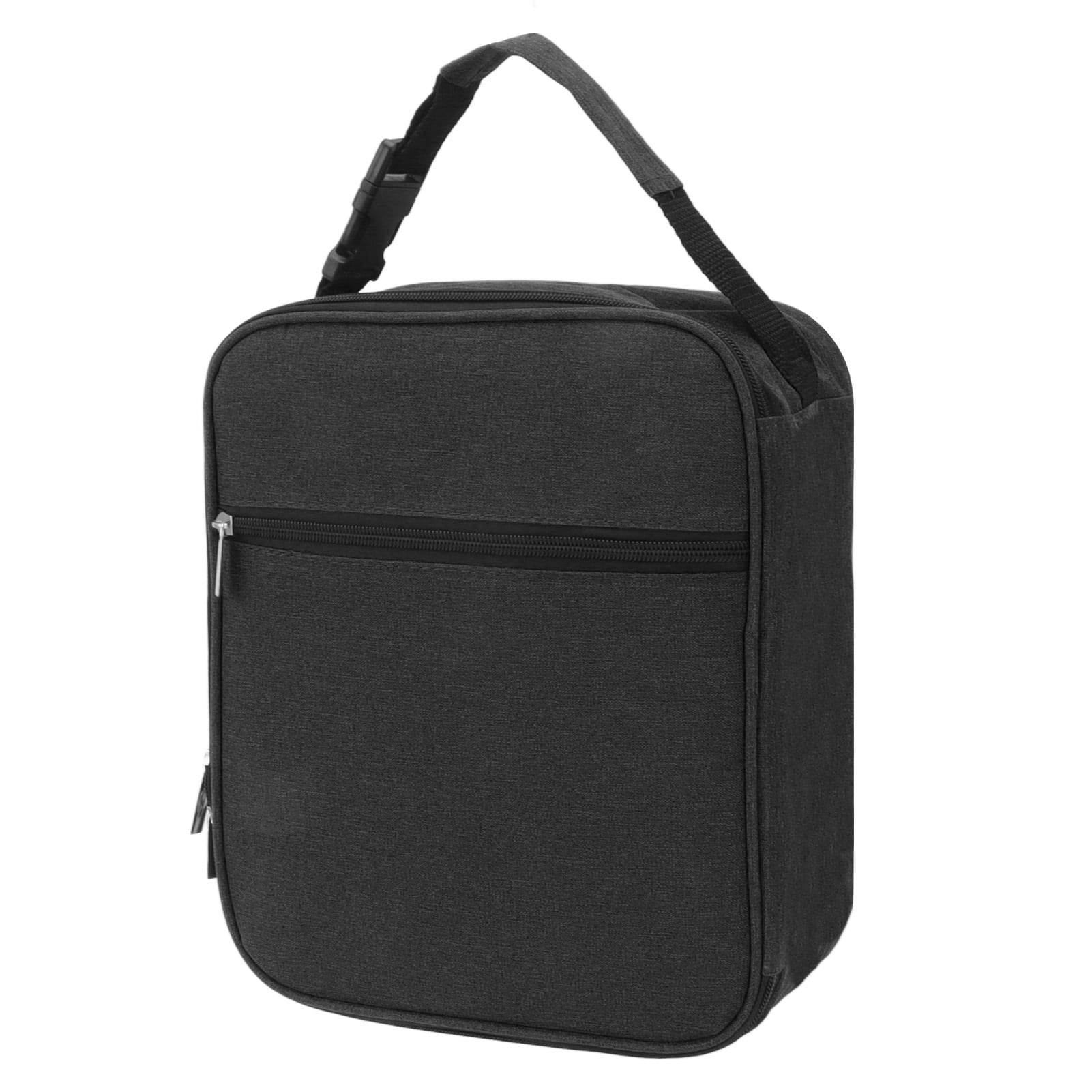 Insulated Lunch Bag Leakproof Lining Portable Handle Zippered Lunch Bag ...