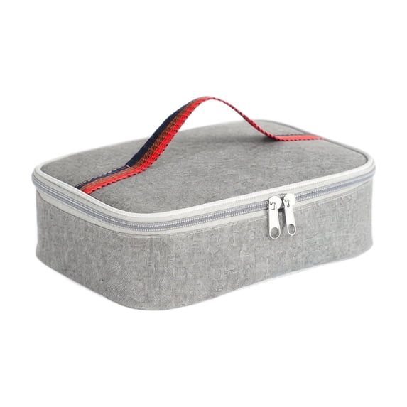Insulated Lunch Bag Leakproof Reusable Gray Work Lunch Bag for Adults Great Gift for Picnics Daily Use