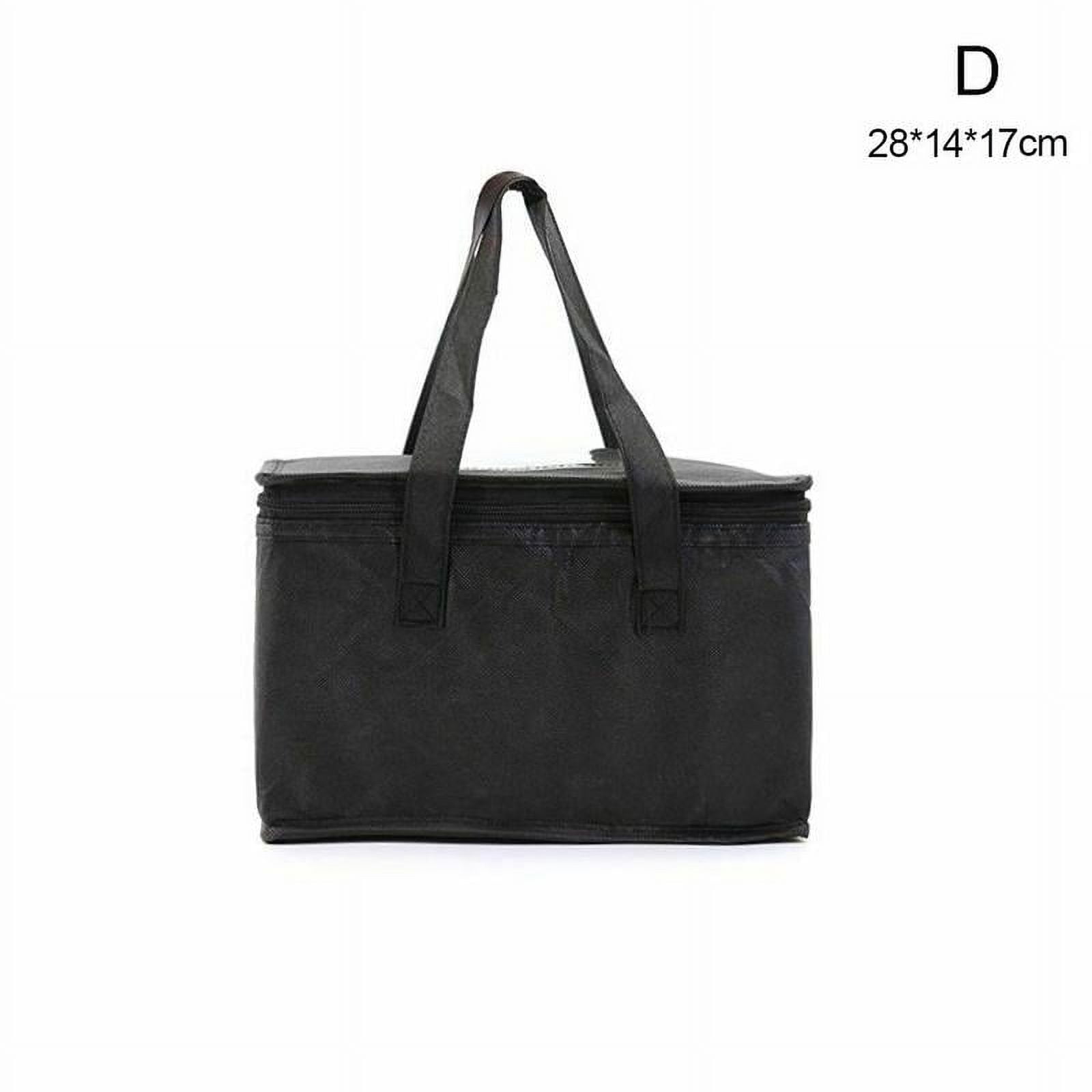 Black Waterproof Insulated Lunch Bag - Leakproof Thermal Cooler for Food and Drinks main image 1