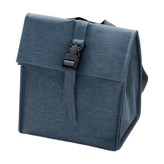 Insulated Lunch Bag | Lunch Bag with Shoulder Strap | Reusable Tote Bag for Work Commute Or Travel, Great Gift, Navy Blue Waterproof Cooler Bag