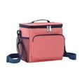 thumbnail image 1 of Insulated Lunch Bag For Lunch Box,Large Capacity Bento Bag,Leak Proof Thermal Lining,Reusable Lunch Tote,Double Reinforced Zipper,Front Pockets Side Mesh Pockets,Shoulder Strap Portable Handbag, 1 of 6