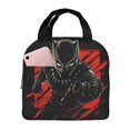 thumbnail image 1 of Insulated Lunch Bag for Men, Black and Purple Tribal Graphic Lunch Box for Work, Leakproof Thermal Cooler Tote for Office, Adult Reusable Meal Prep Bag, 1 of 6