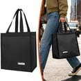 thumbnail image 1 of Insulated Lunch Bag for Men Women, Black Large Capacity Leak Proof Cooler Bag, Vertical Tall Container Fit, Thick Thermal Insulation for Work Travel Picnic, Keep Food Hot or Cold (23*27.5Cm), 1 of 9