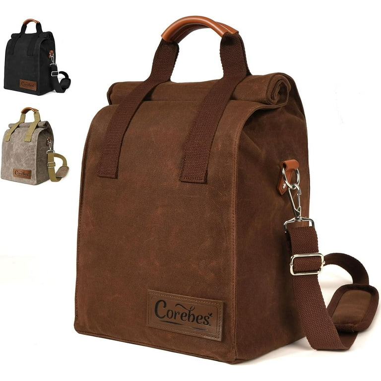 Insulated waxed canvas lunch bag hotsell
