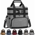 thumbnail image 1 of Insulated Lunch Bag for Men Women, Reusable Lunch Box Leakproof Cooler Lunch Tote Bag with Adjustable Shoulder Strap for Work Office Picnic Beach Travel, Black, 1 of 10