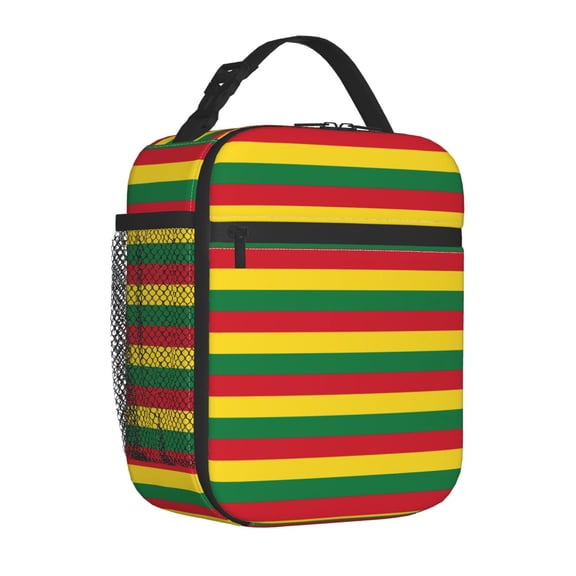 Insulated Lunch Bag Reggae Flag Reusable Lunch Box for Men Women