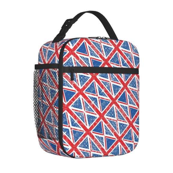Insulated Lunch Bag Retro Union-Jack Flag Reusable Lunch Box for Men Women