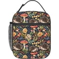 thumbnail image 1 of Insulated Lunch Bag - Reusable Lunch Tote for Office, Work, Picnic, Travel - Forest Hedgehog Mushroom Design - Durable, Thermal Insulated, Leakproof for Adults - Enchanting, Polyester, 1 of 6