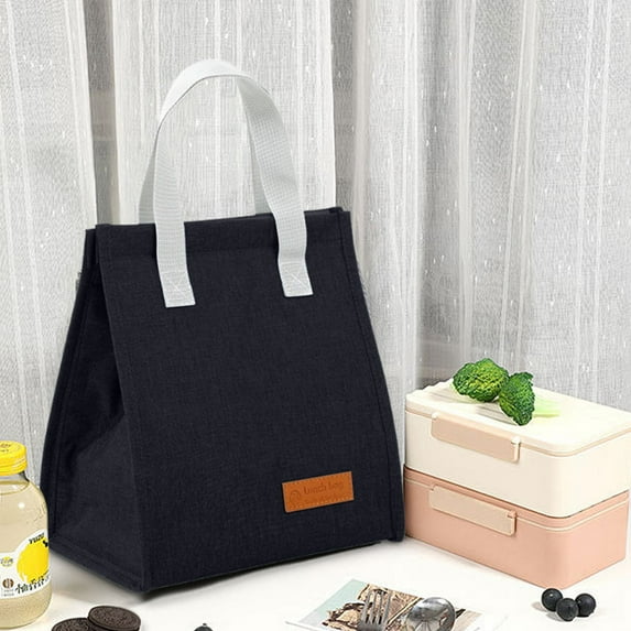 Insulated Lunch Bag, Reusable Lunch tote, Eco-Friendly Leak-Proof Thermal Food Container for Work School Picnic, Multiple Compartments Adjustable Dividers Easy-Clean Lining Durable Recycled Materials