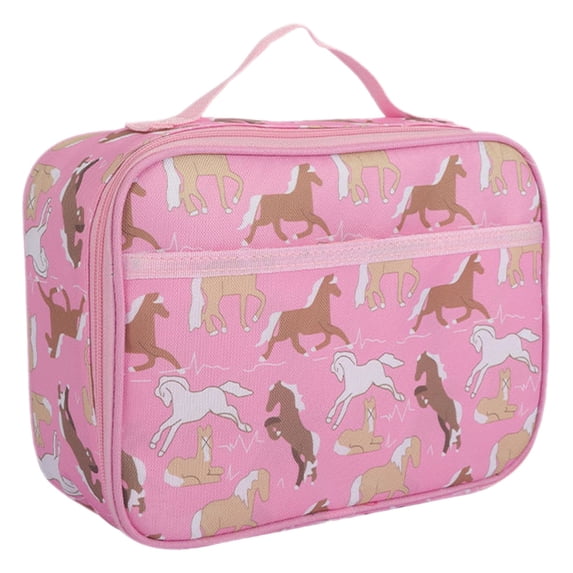 Insulated Lunch Bag Reusable Meal Tote With Water Bottle Holder, Easy Clean Fabric For Work Picnic, Adult Lunchbox (A)