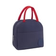 thumbnail image 1 of Insulated Lunch Bag | Reusable Tote Bag Thermal Bag for Cold and Hot for Work School, Navy Blue Lunch Bag for Men Women, 1 of 6