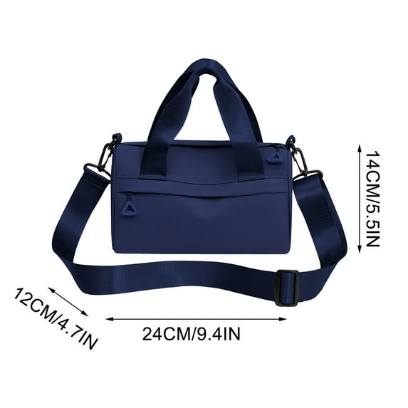 Insulated Lunch Bag, Small Cool Bag, Mini Zip Lunch Box for Outdoor Picnic Work, Adjustable Detachable Shoulder Strap, Nylon Material, Lightweight Portable Cooler Tote