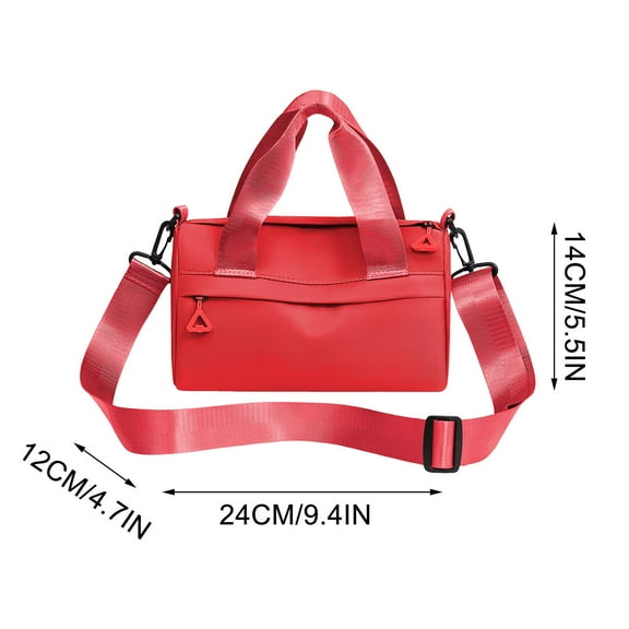 Insulated Lunch Bag, Small Cool Bag, Mini Zip Lunch Box for Outdoor Picnic Work, Adjustable Detachable Shoulder Strap, Nylon Material, Lightweight Portable Cooler Tote