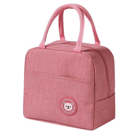 Insulated Lunch Bag for Woman 6L Cooler Bag for Adults & Teens,Cute Aesthetic Lunch Tote for Work, School, with Front Zippered Pocket for Wallet & Phone,Blue.