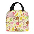thumbnail image 1 of Insulated Lunch Bag Unisex Brown Beige Lunch Box for Work Office Leakproof Thermal Meal Prep Bag, 1 of 6