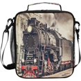 Insulated Lunch Bag Vintage Express Steam Train Portable Lunch Box