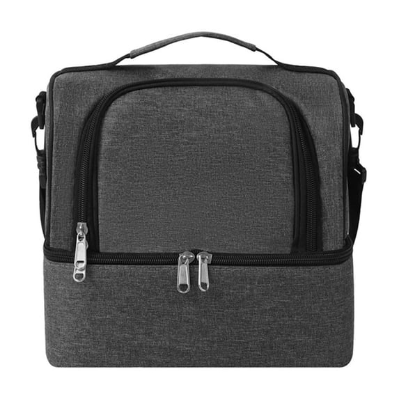 Insulated Lunch Bag, Waterproof Double Layer Cooler for Bento Milk Bottle and Meal Boxes, Portable Thermal Tote