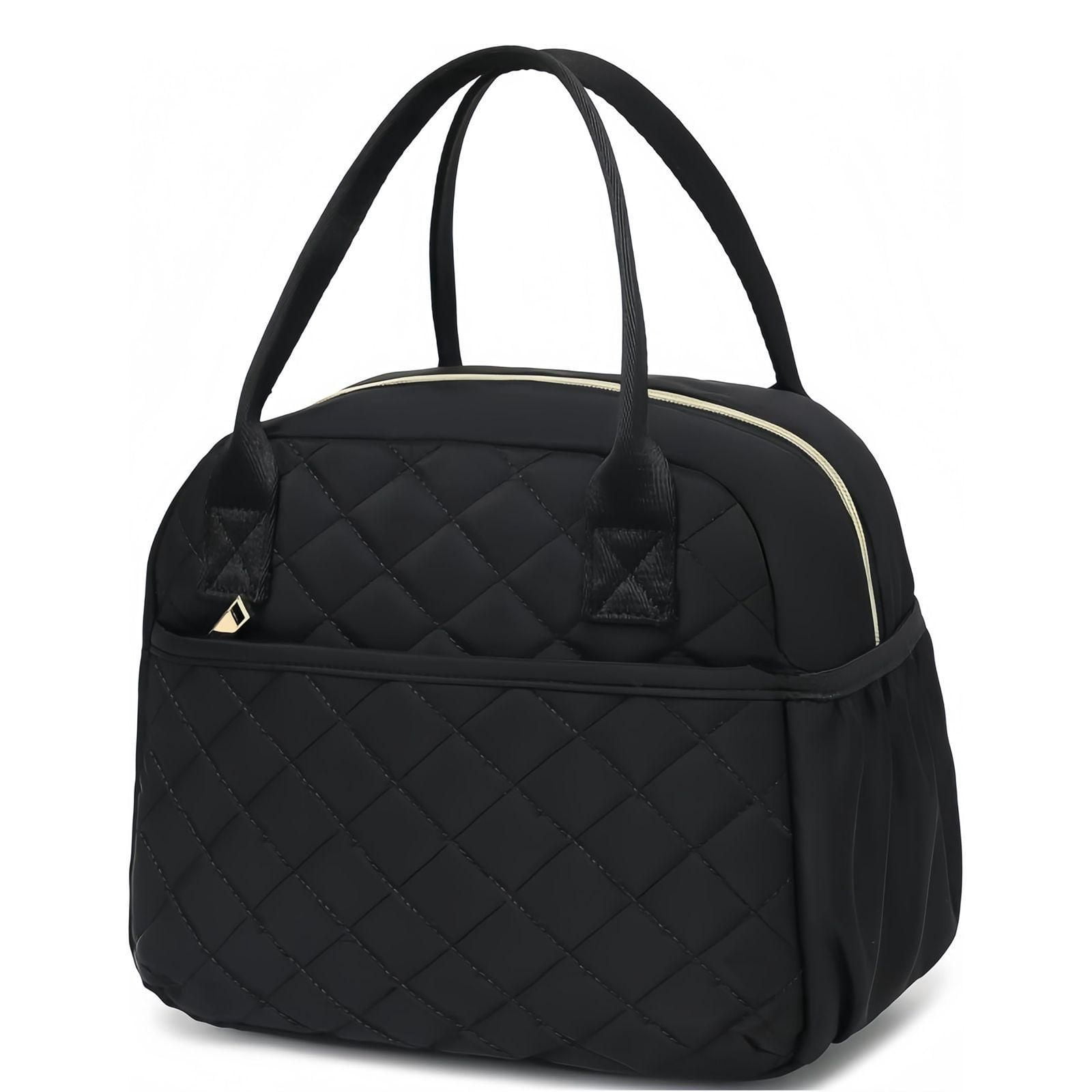 Insulated Lunch Bag Waterproof Oxford Diamond Quilted for Office School Travel