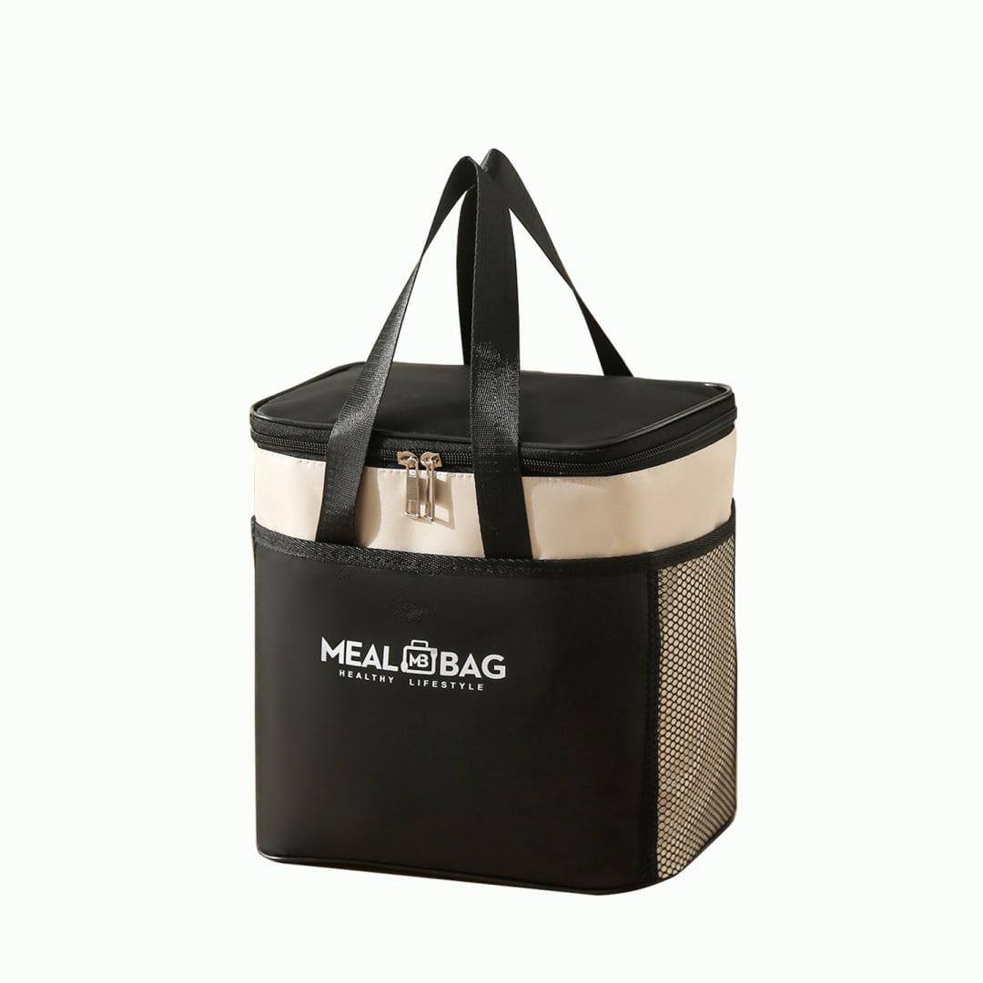 Insulated Lunch Bag Waterproof Oxford with Mesh Pocket for Office School