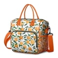 thumbnail image 1 of Insulated Lunch Bag Women, Leakproof Large Lunch Box, Reusable Lunch Cooler Bag with Adjustable Strap, Lunch Tote Bag for Work Women,Orange Print Lunch Tote Bags Gifts for Woman, Mom, 1 of 6