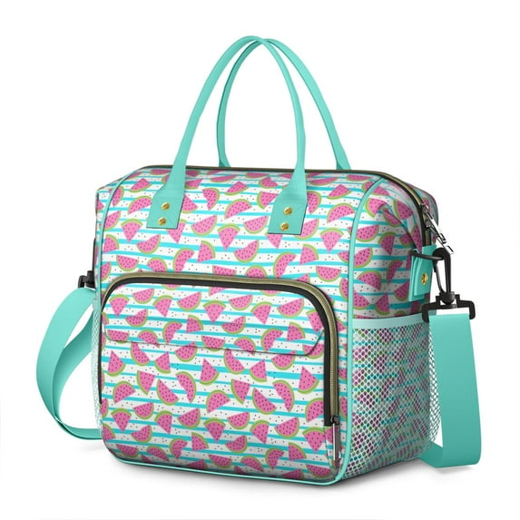 Insulated Lunch Bag Women, Leakproof Large Lunch Box, Reusable Lunch Cooler Bag with Adjustable Strap, Lunch Tote Bag for Work Women,Watermelon Pattern Lunch Tote Bags Gifts for Woman, Mom