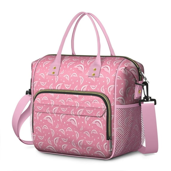 Insulated Lunch Bag Women, Leakproof Large Lunch Box, Reusable Lunch Cooler Bag with Adjustable Strap, Lunch Tote Bag for Work Women,Watermelon Pattern Lunch Tote Bags Gifts for Woman, Mom