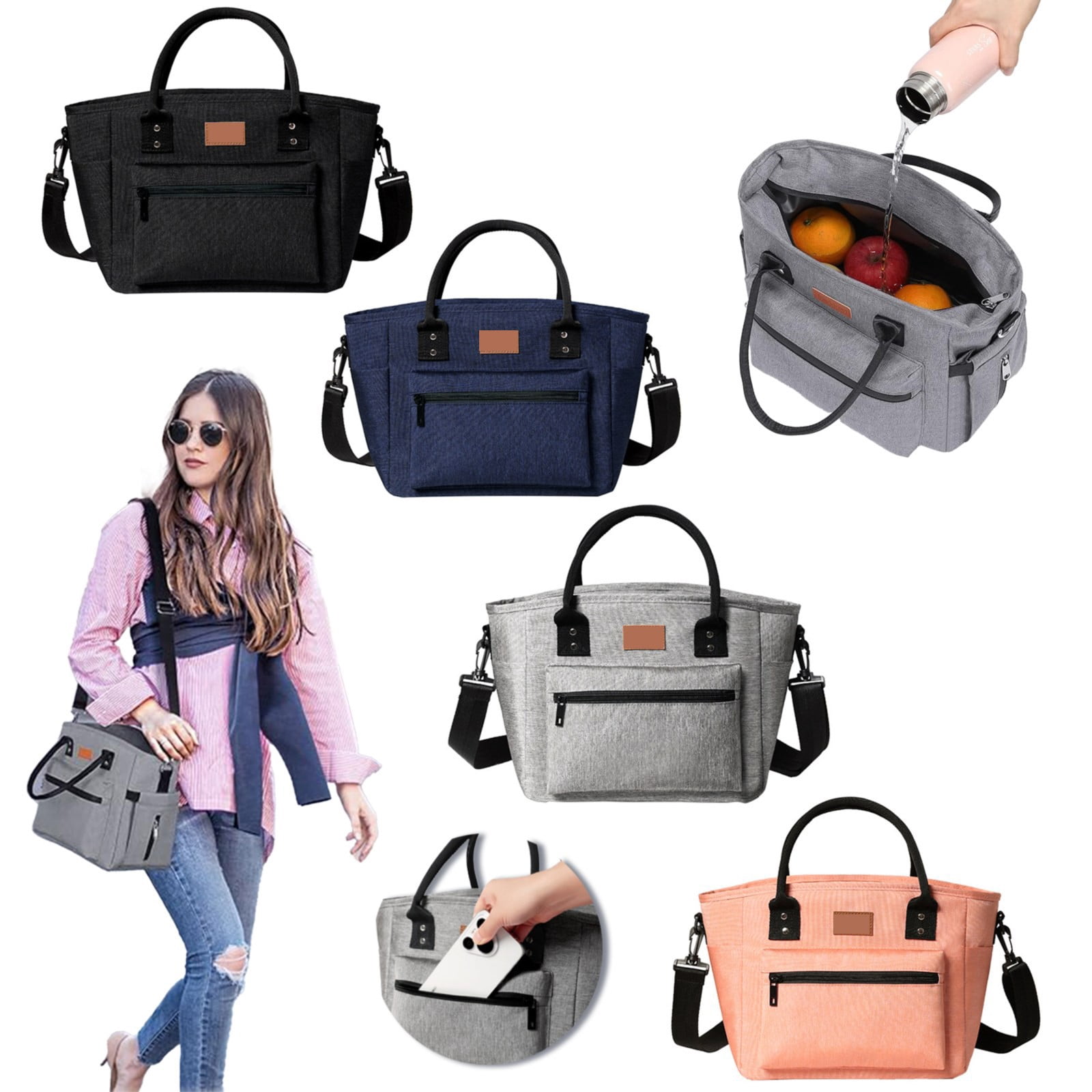 Insulated Lunch Bag for Women Men,Adult Lunch Box for Women with ...
