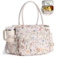 thumbnail image 1 of Insulated Lunch Bag for Women, Quilted Lunch Tote Cooler Bag with 40oz Cup Holder & Strap,14L Leakproof Lunch Box for Work Office Teacher Nurse Picnic Travel, Wildflower, 1 of 9