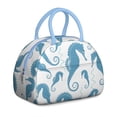 thumbnail image 1 of Insulated Lunch Bag Women, Reusable Blue Sea Horse Tote Lunch Box, Leakproof Cooler Lunch Bags for Work Office Travel Picnic, 1 of 4