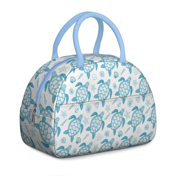 Insulated Lunch Bag Women, Reusable Cute Sea Life Tote Lunch Box, Leakproof Cooler Lunch Bags for Work Office Travel Picnic