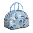 thumbnail image 1 of Insulated Lunch Bag Women, Reusable Light Blue Octopus Repeat Tote Lunch Box, Leakproof Cooler Lunch Bags for Work Office Travel Picnic, 1 of 4