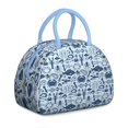thumbnail image 1 of Insulated Lunch Bag Women, Reusable Lobster Seafood Seamless Pattern Stock Vector. Tote Lunch Box, Leakproof Cooler Lunch Bags for Work Office Travel Picnic, 1 of 6