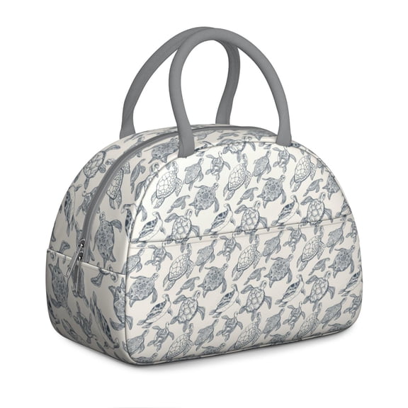 Insulated Lunch Bag Women, Reusable Ocean Sea Turtle Tote Lunch Box, Leakproof Cooler Lunch Bags for Work Office Travel Picnic