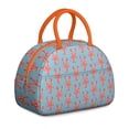 thumbnail image 1 of Insulated Lunch Bag Women, Reusable Red Lobster Blue Pattern Tote Lunch Box, Leakproof Cooler Lunch Bags for Work Office Travel Picnic, 1 of 6