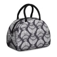 thumbnail image 1 of Insulated Lunch Bag Women, Reusable Shell Stripe Beach Pattern Tote Lunch Box, Leakproof Cooler Lunch Bags for Work Office Travel Picnic, 1 of 4