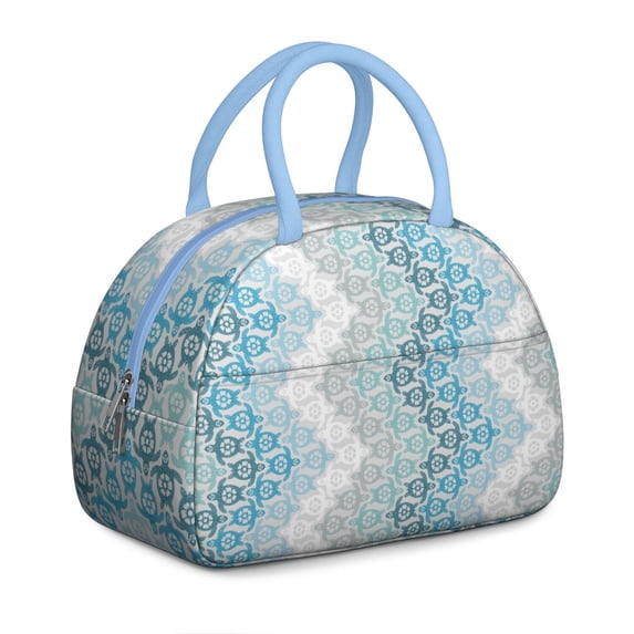 Insulated Lunch Bag Women, Reusable Small Turtles on Beach Pattern Tote Lunch Box, Leakproof Cooler Lunch Bags for Work Office Travel Picnic