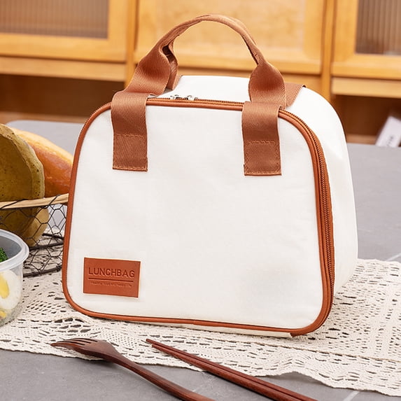 Insulated Lunch Bag for Women Work, Portable Cooler Bag Large Capacity 9.84x7.48x6.30in Leakproof Picnic Tote for Travel Shopping Reusable Cloth Food Container