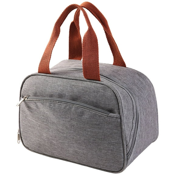 Insulated Lunch Bag for Work, School, Oxford Cloth with Aluminum Foil Lining, Portable Handheld, Zippered Pocket, Compact Size, Great for Students and Professionals