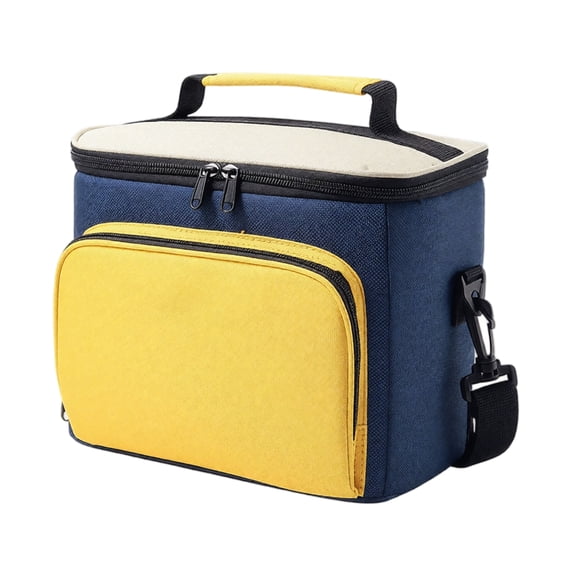 Insulated Lunch Bag for Adults, Large Insulated Lunch Bag for Work, Canvas Lunch Bag with Shoulder Strap for Men and Women
