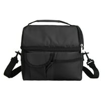 Insulated Lunch Bag for Men Women,Leakproof Lunchbox for Work Office Picnic Beach - Freezable Lunch Cooler Bag with Adjustable Shoulder Strap - Black