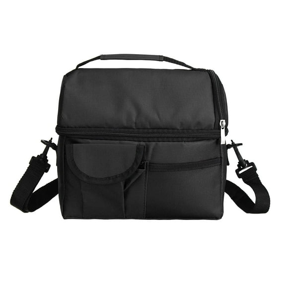 Insulated Lunch Bag for Men Women,Leakproof Lunchbox for Work Office Picnic Beach - Freezable Lunch Cooler Bag with Adjustable Shoulder Strap - Black